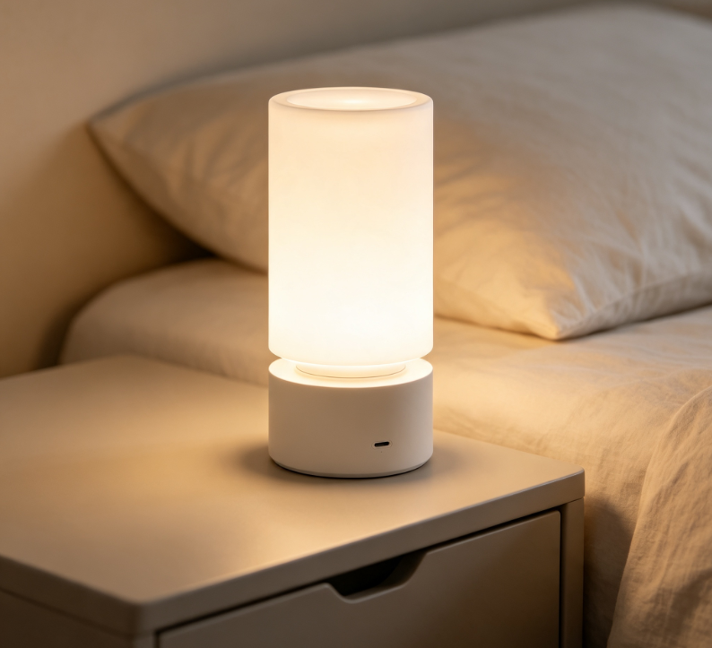Minimalist Cylindrical Rechargeable Soft Light Sleep Lamp – Bedside Ambient Nightlight Image 2